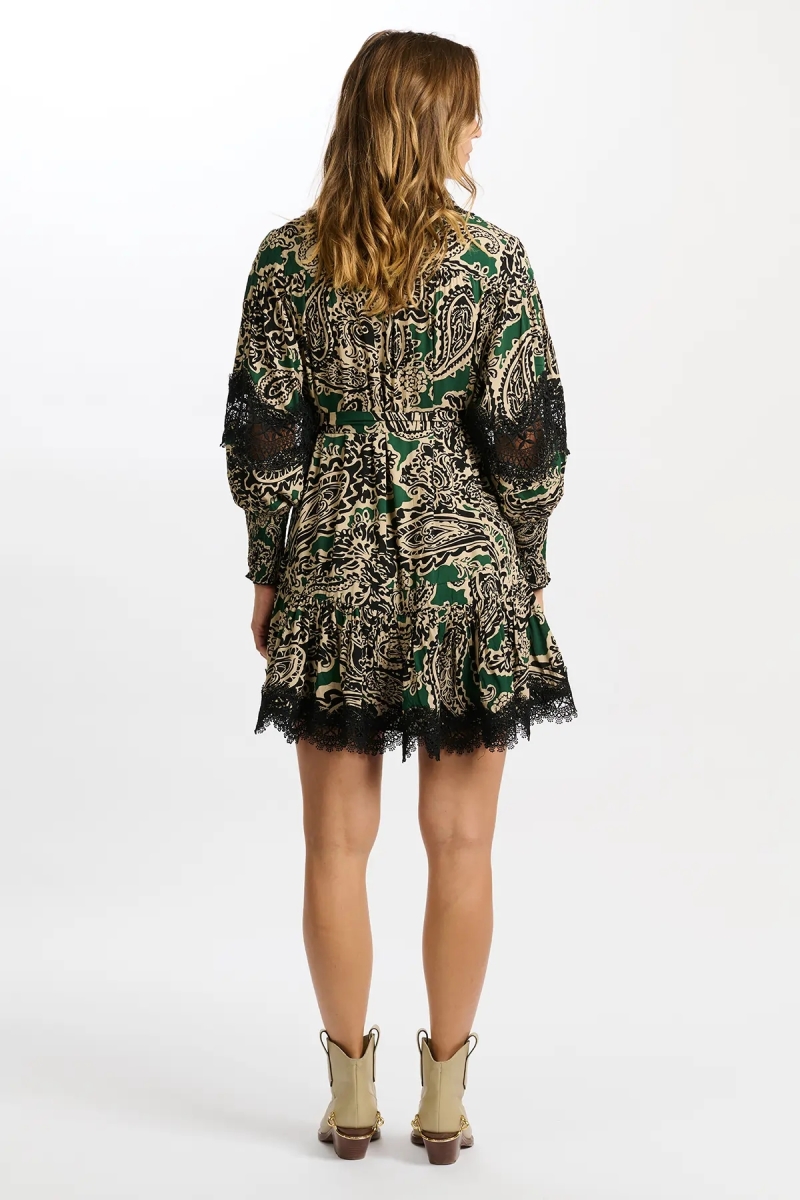 long sleeve bohemian chic short dress LUCINA - Miss June