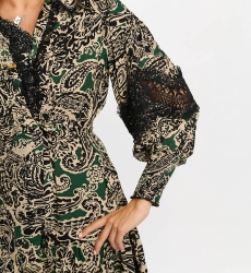 vestido corto bohemio chic manga larga LUCINA - Miss June