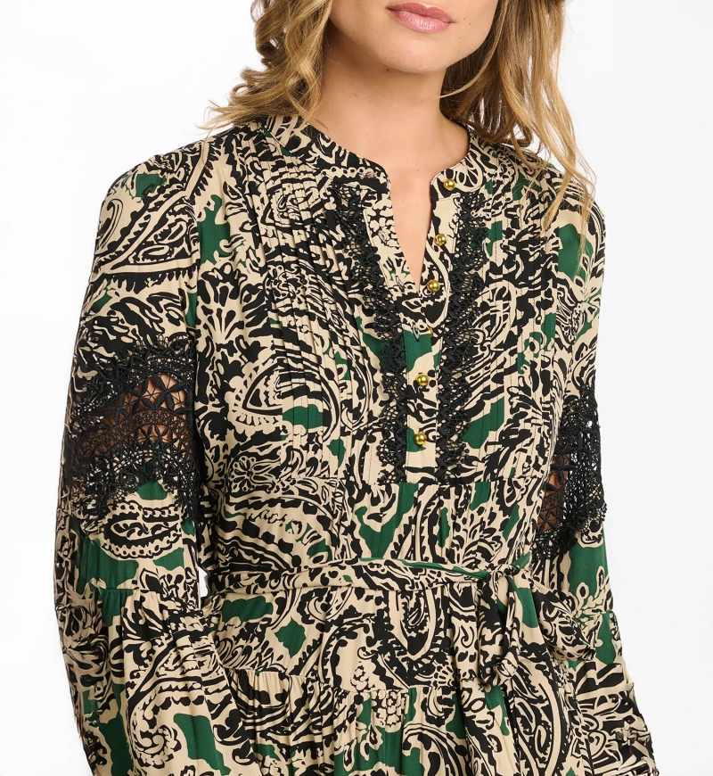 robe courte manche longue boheme chic AGATHA - Miss June