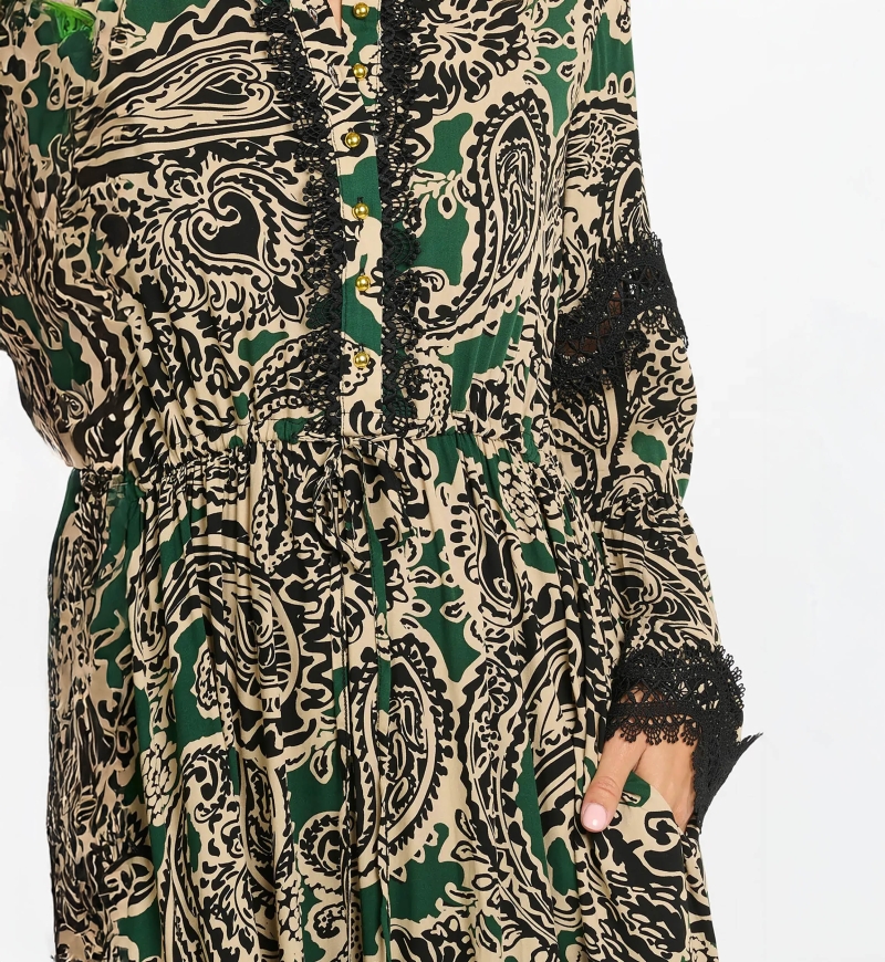 vestido largo boheme chic manga larga TARTIKA - Miss June