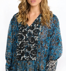 robe longue manche longue fleurie LUDOVICA - Miss June