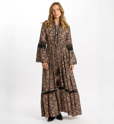 robe longue manche longue boheme VALENTINE - Miss June