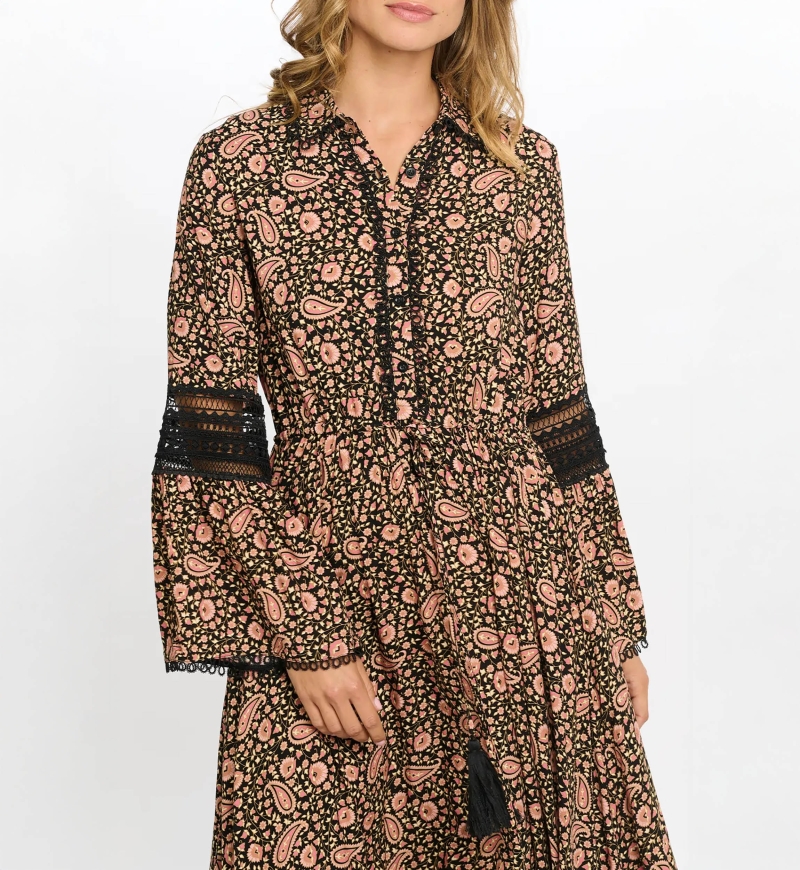 robe longue manche longue boheme VALENTINE - Miss June