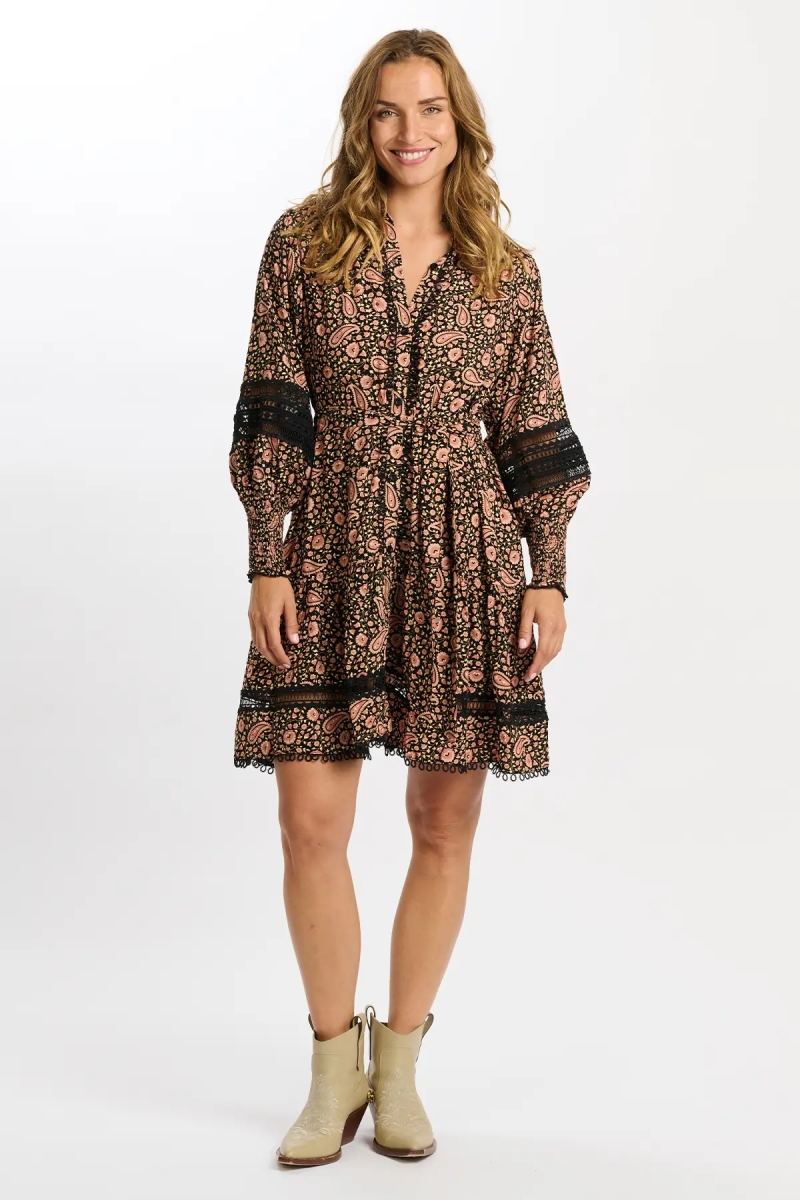 robe courte manche longue boheme CHLOE - Miss June