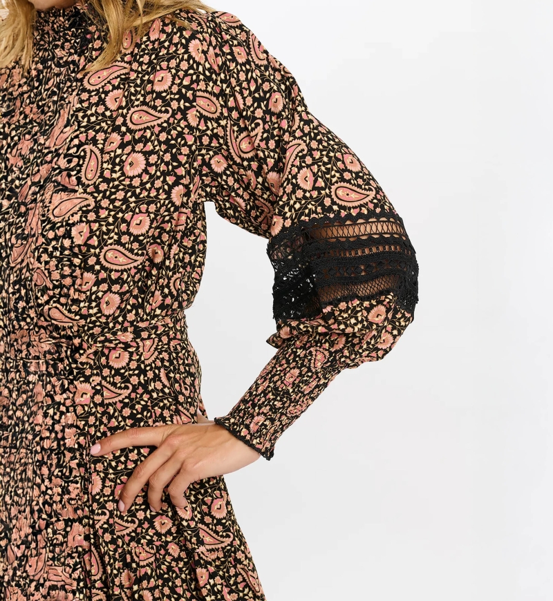 robe courte manche longue boheme CHLOE - Miss June