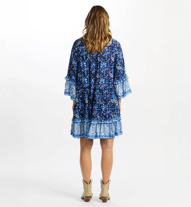 robe courte manche longue boheme CAMILLE - Miss June