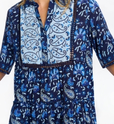 robe courte manche longue boheme CAMILLE - Miss June