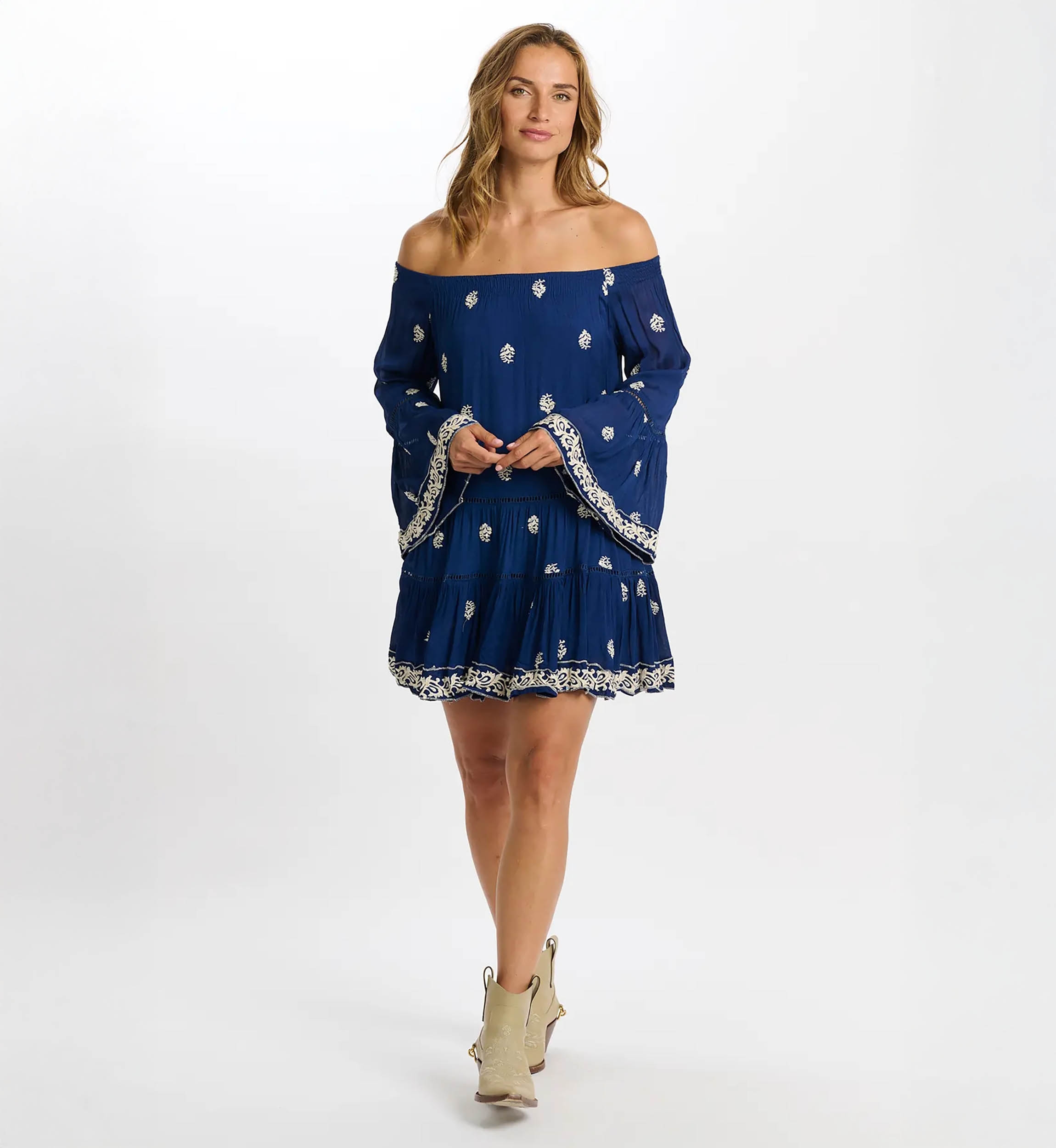 long sleeves bohemian short dress SHINE  - Miss June