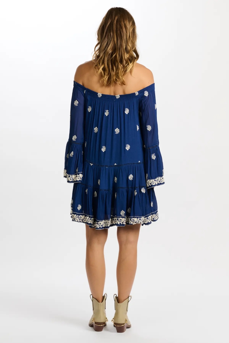 long sleeves bohemian short dress SHINE  - Miss June