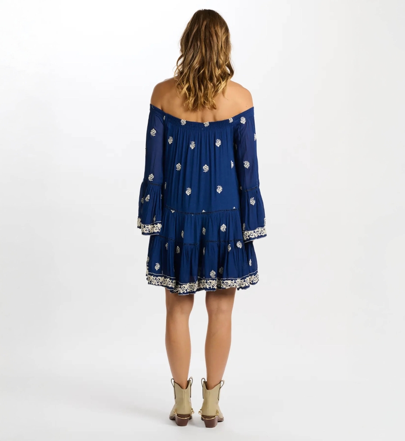 vestido corto bohemio manga larga SHINE - Miss June
