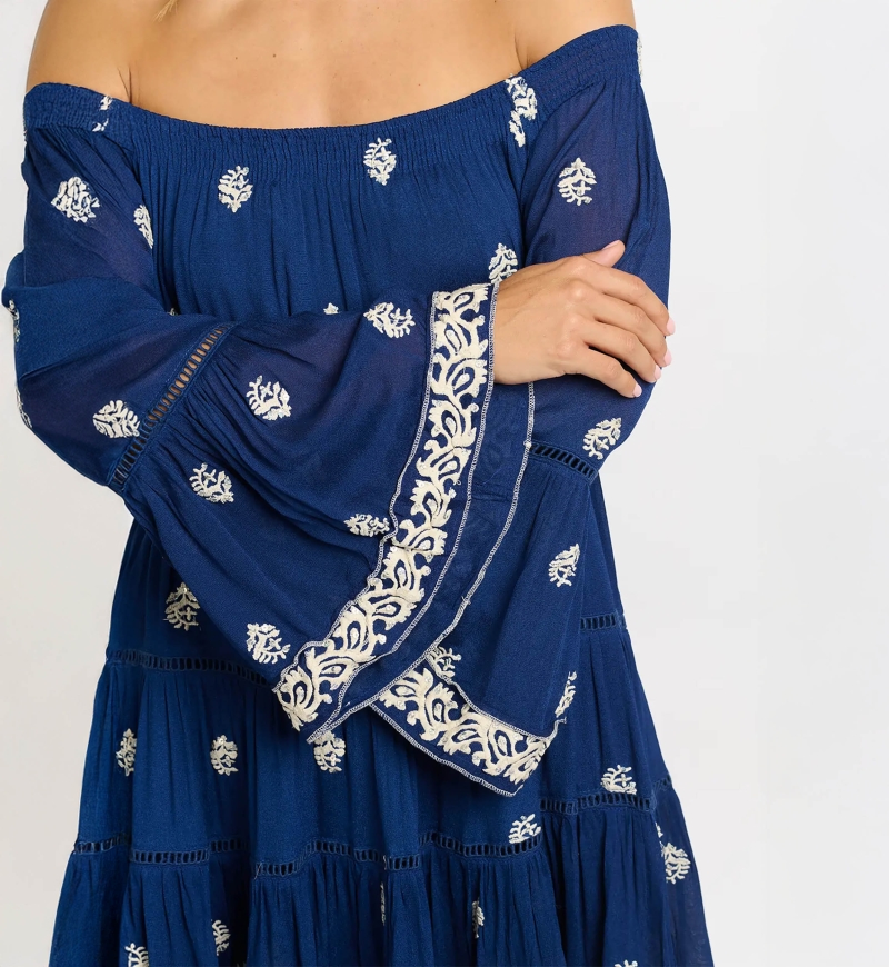 long sleeves bohemian short dress SHINE  - Miss June