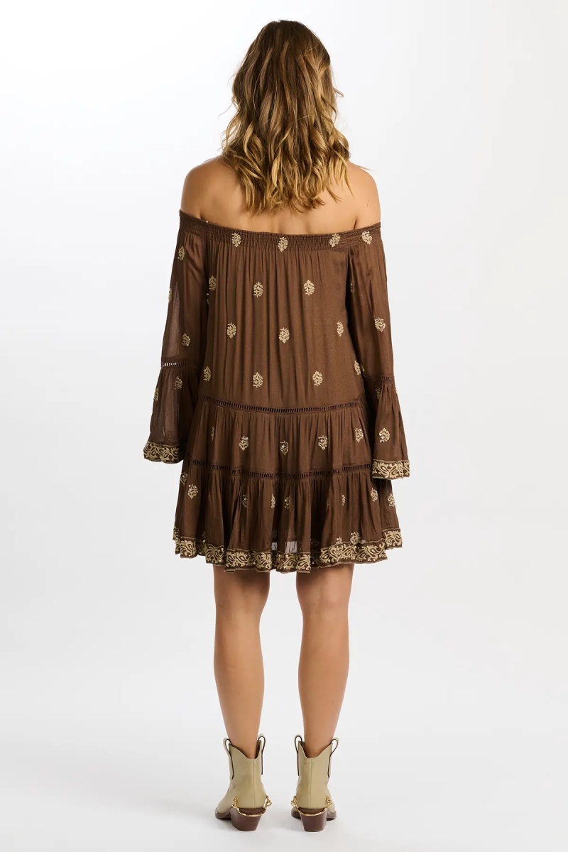 long sleeves bohemian short dress SHINE  - Miss June