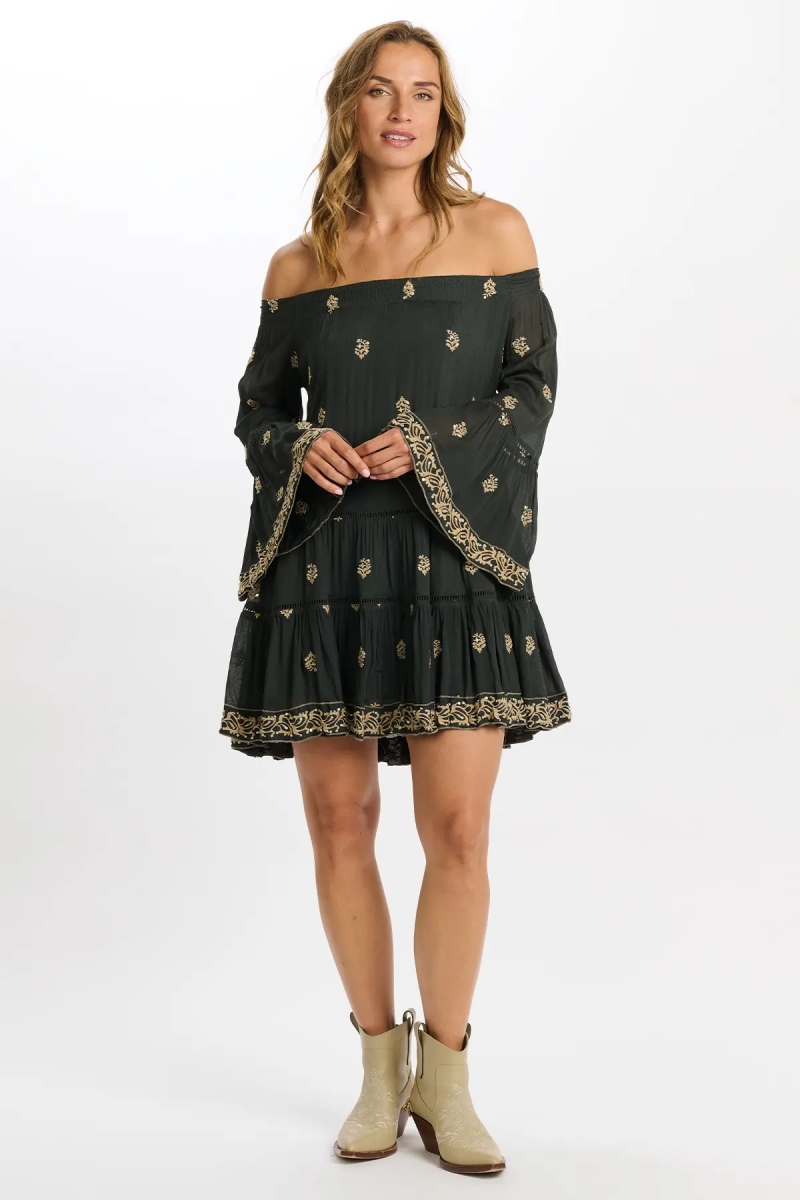 robe courte manche longue boheme SHINE - Miss June