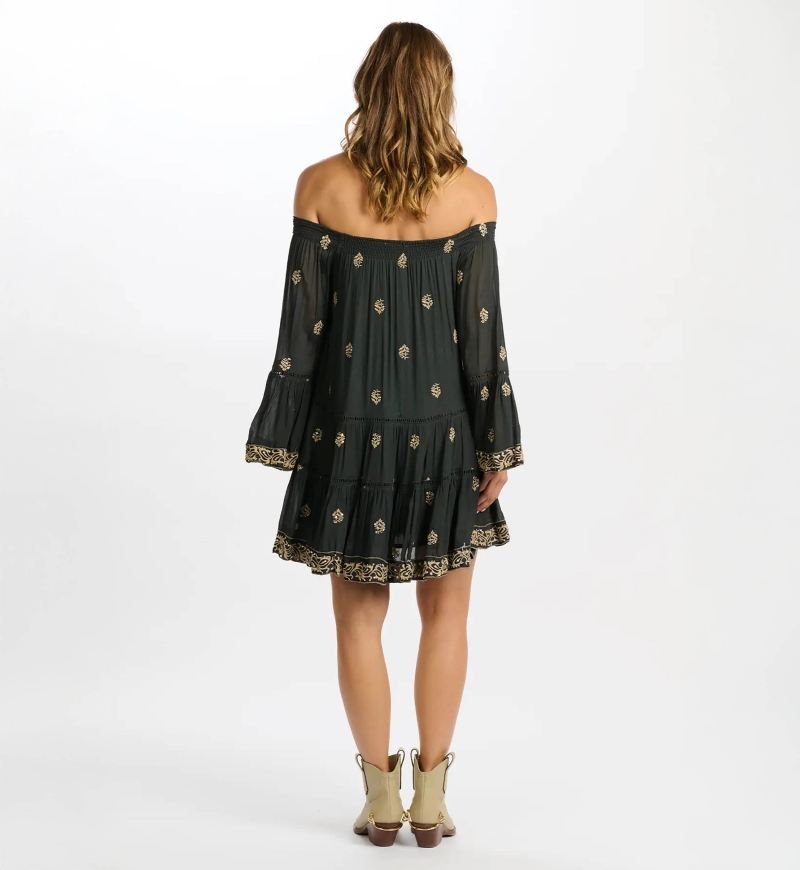 robe courte manche longue boheme SHINE - Miss June