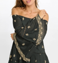 robe courte manche longue boheme SHINE - Miss June