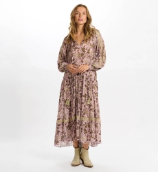 robe longue manche longue fleurie CAPUCINE - Miss June