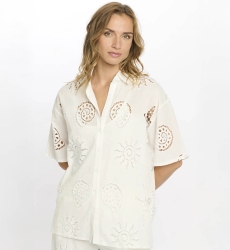 Kyle Shirt Short-sleeved shirt - 100% cotton with lace embroidery - Miss June Paris - 9