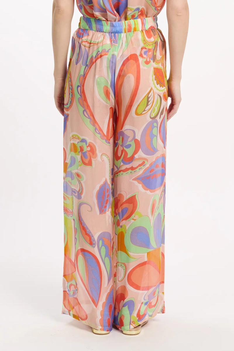 Pants Adira Pants With Pockets, 100% rayon printed - Miss June Paris  - 4