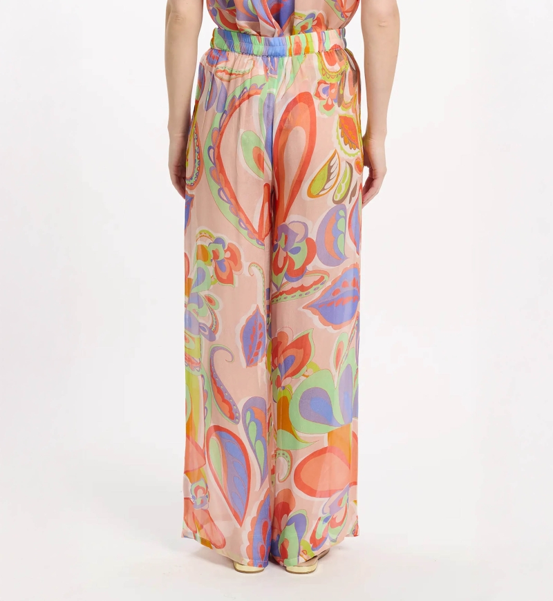 Pants Adira Pants With Pockets, 100% rayon printed - Miss June Paris  - 4