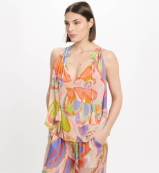 Top Erika – Top de tirantes finos, de rayón estampado, 100 % rayón – Miss June Paris - 3