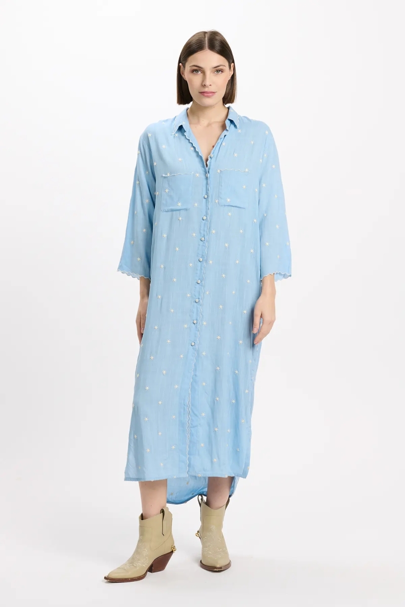 Miss June Paris — Ginna Maxi Dress Blue