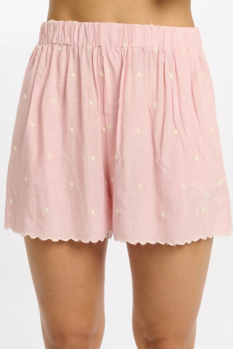 Short Lumi – Short con bolsillos, de rayón con bordados, 100 % rayón – Miss June Paris - 9
