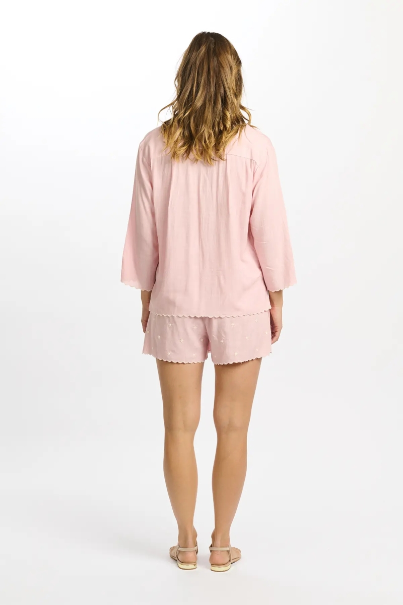 Camisa Idalia – Camisa de manga 3/4, de rayón con bordados, 100 % rayón – Miss June Paris - 11