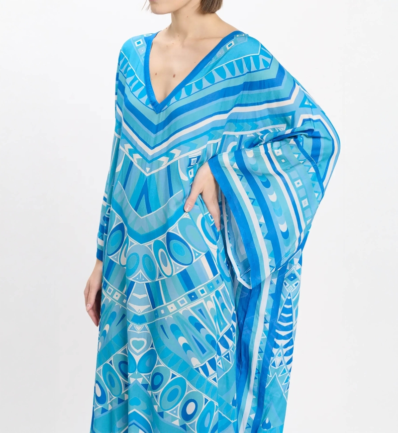 Miss June Paris — Caftan Long Brenda Bleu