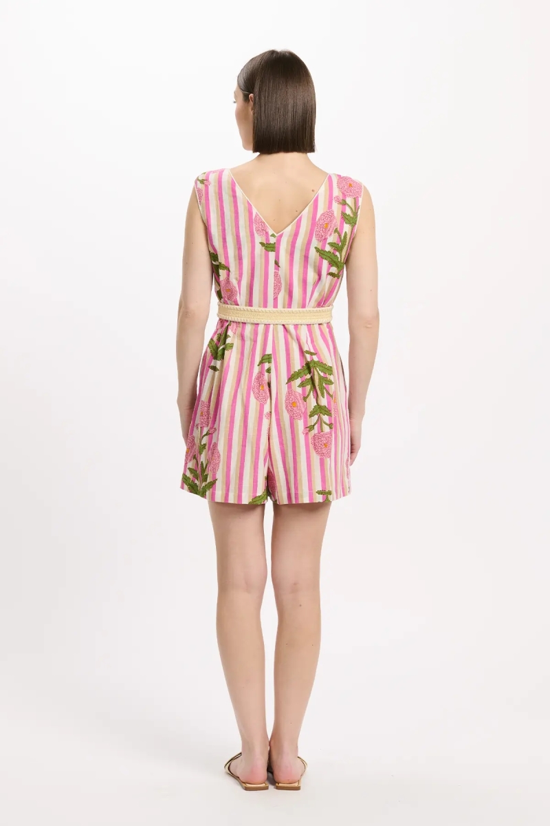 Miss June Paris — Robin Playsuit Pink