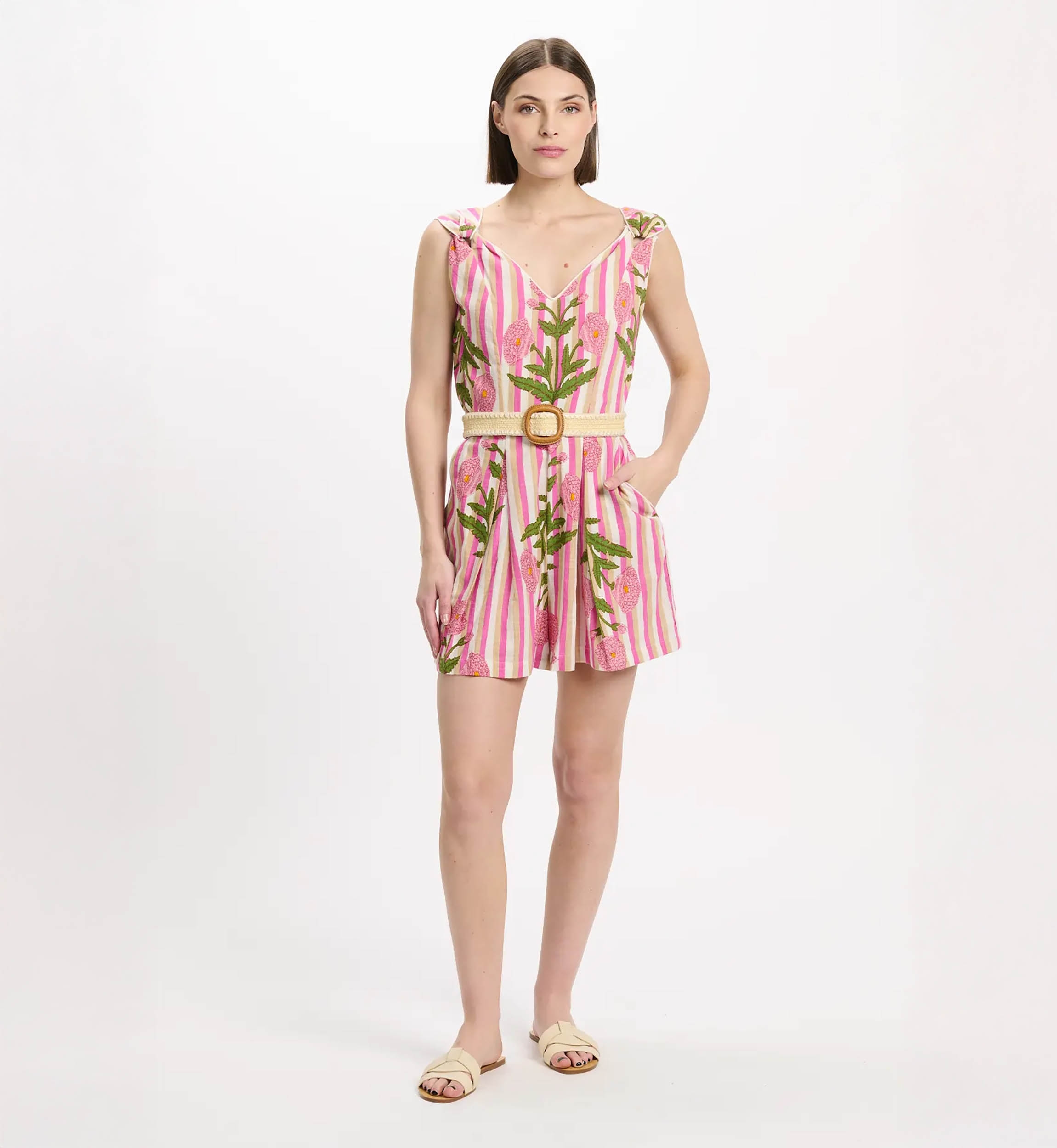 Miss June Paris — Robin Playsuit Pink