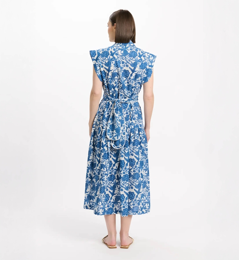 Miss June Paris — Tilda Maxi Dress Blue