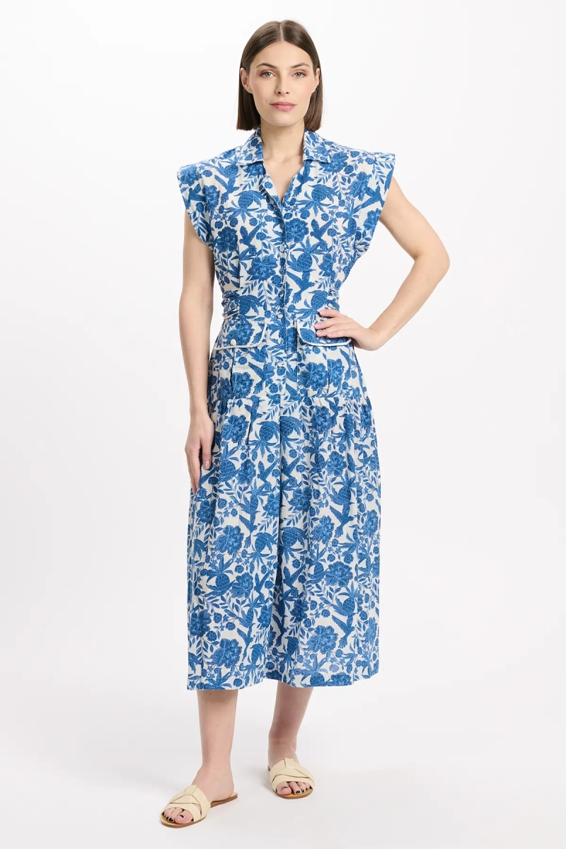 Miss June Paris — Tilda Maxi Dress Blue