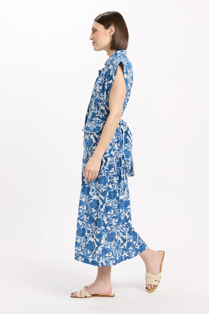 Miss June Paris — Robe Longue Tilda Bleue