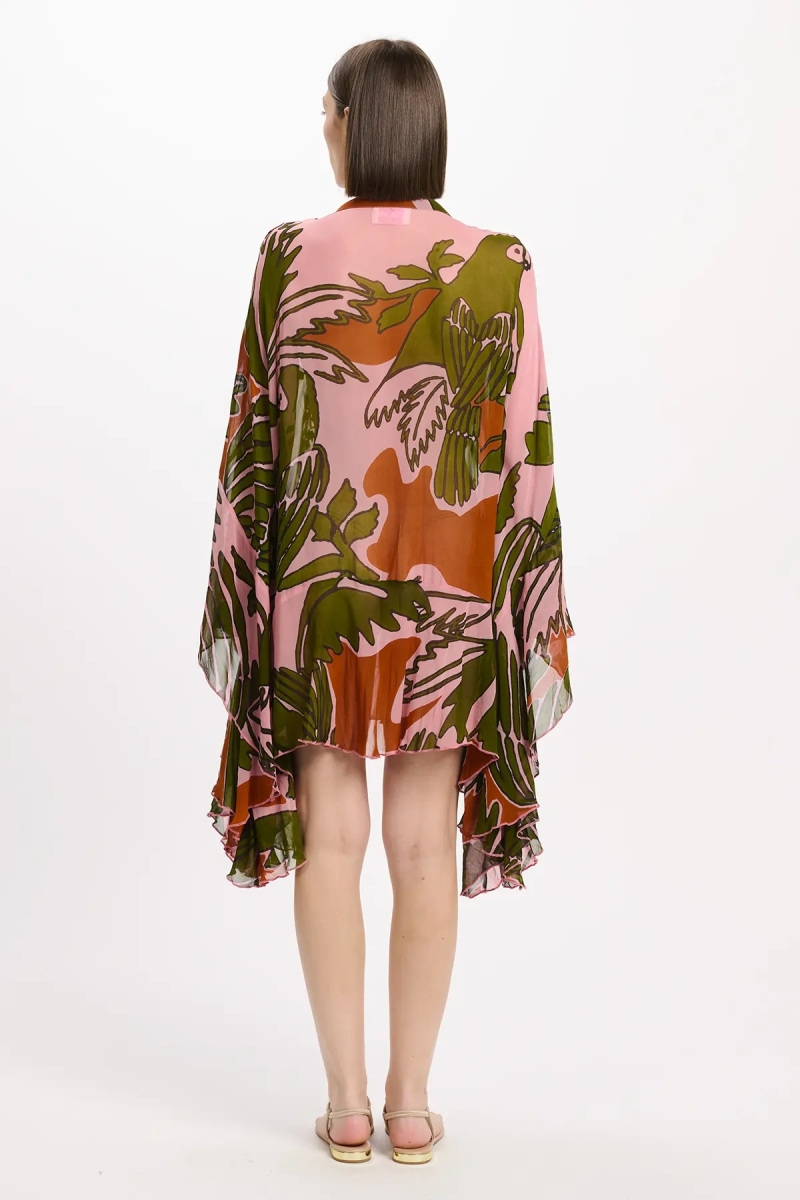 Miss June Paris — Anaya Short Kaftan Pink