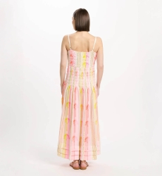 Vestido Perla – Vestido largo con tirantes finos, de rayón estampado con lúrex, 100 % rayón – Miss June Paris - 4