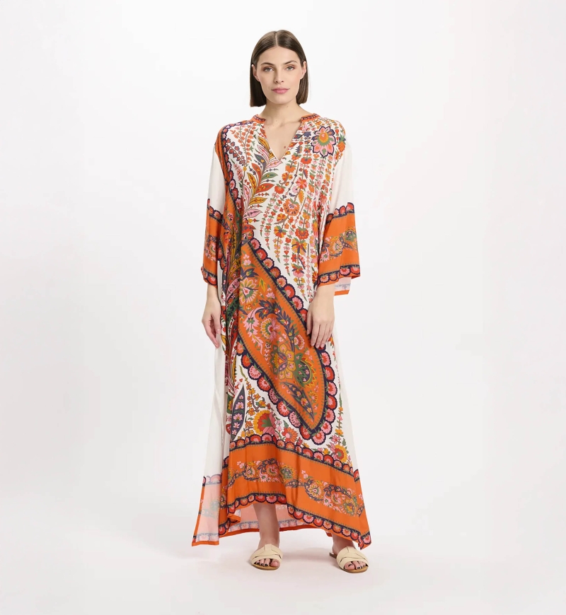 Dress Lior Long Dress With Long Sleeves, 100% rayon printed - Miss June Paris - 7