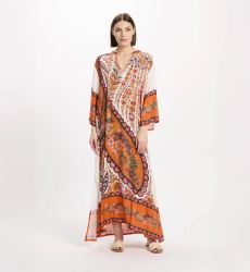 Robe Lior – Robe longue à manches longues, en rayonne imprimée, 100 % rayonne – Miss June Paris - 7