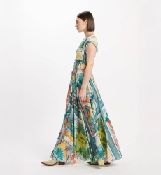 Robe Taly – Robe longue à manches courtes, en modal imprimé, 100 % modal – Miss June Paris - 5