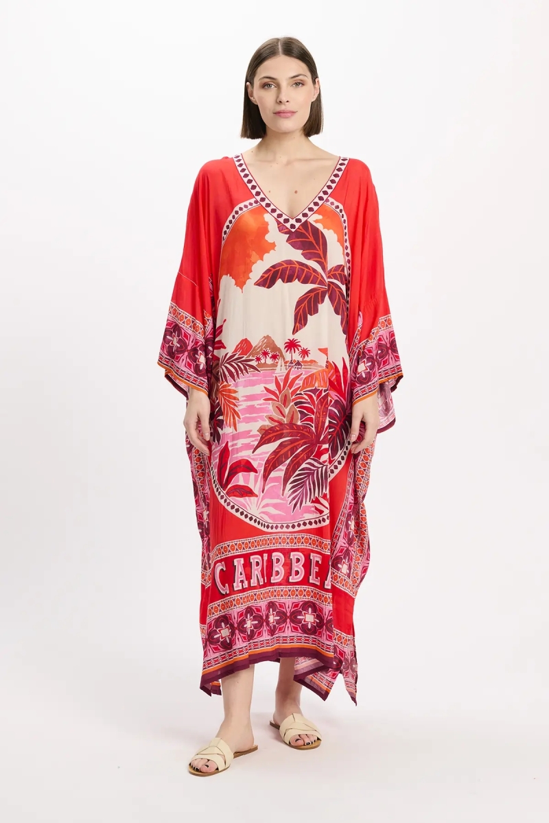 Miss June Paris — Caftan Long Keira Rouge