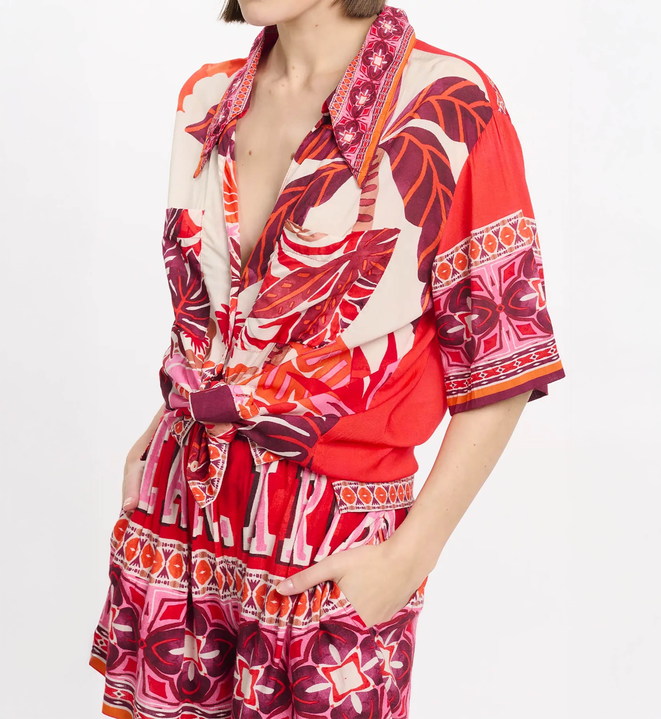 Miss June Paris — Chemise Reese Rouge