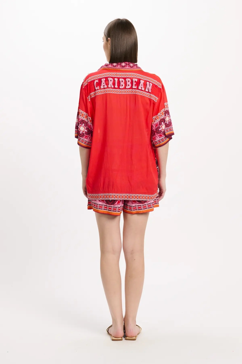 Miss June Paris — Reese Red Blouse