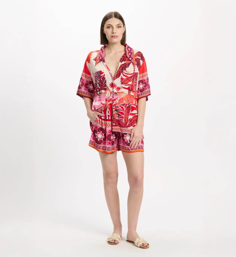 Miss June Paris — Chemise Reese Rouge