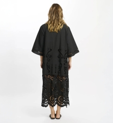 Robe Adria – Robe longue à manches longues avec doublure, en coton avec broderies et lacets, 100 % coton – Miss June Paris - 10