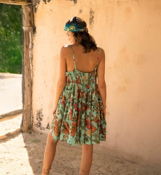 Robe Courte Duo - fleurie - coton - Miss June Paris - 2