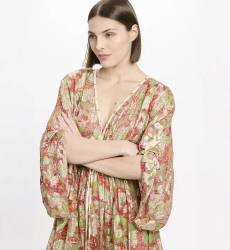 Robe Opal – Robe courte avec manches ajustables et doublure assortie, en modal avec lurex, 100 % modal – Miss June Paris - 3