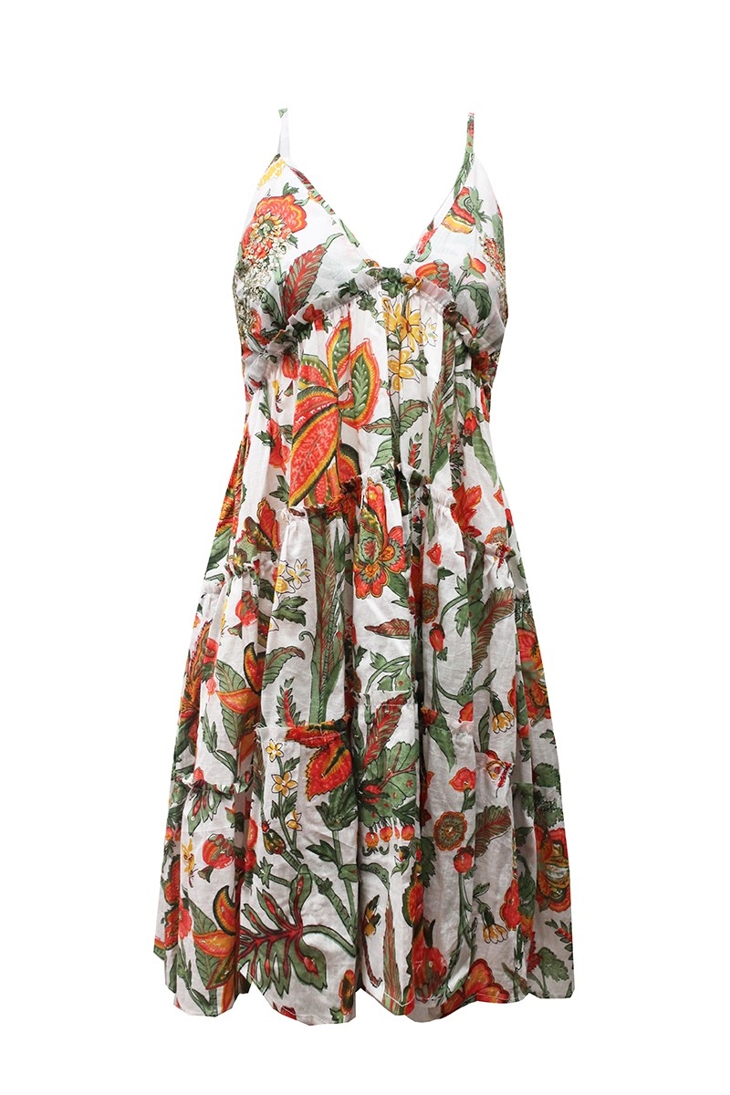 Robe Courte Duo - fleurie - coton - Miss June Paris - 3