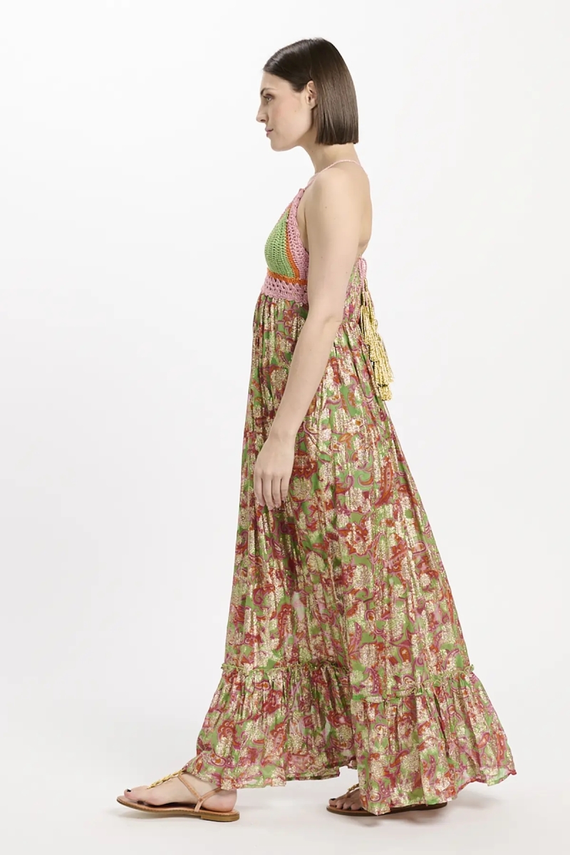 Dress Bari Long Dress+thin Straps+lining - Miss June Paris - 5