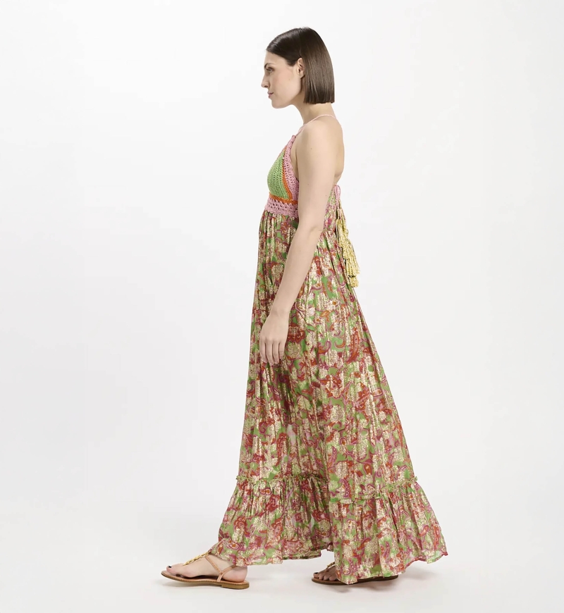 Dress Bari Long Dress+thin Straps+lining - Miss June Paris - 5