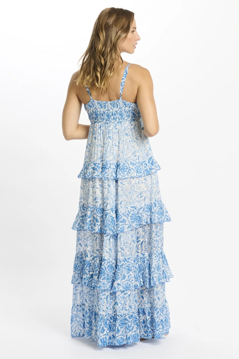 Miss June Paris — Vestido Largo Bertille Azul