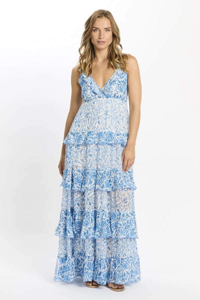 Miss June Paris — Vestido Largo Bertille Azul